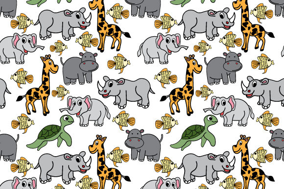 Fun Animal Seamless Pattern Graphics for Crafters