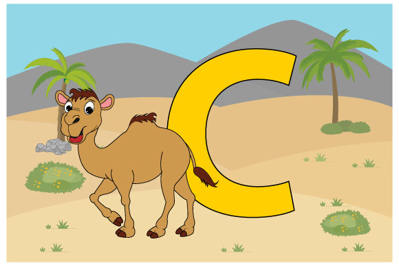 Fun Camel with the Letter C