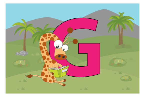 Fun Giraffe with the Letter G