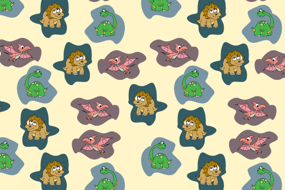 Funny Dinosaur Pattern Graphics