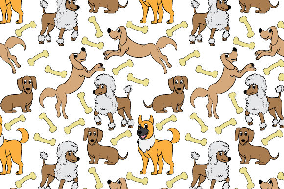 Funny Dog Seamless Pattern Graphics
