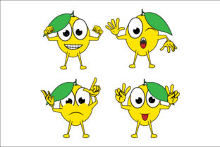 Funny Lemon Character Graphics for Branding and Illustrations