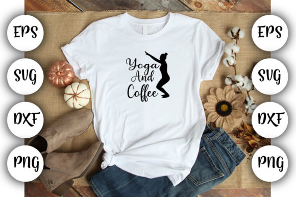 Funny Yoga Yoga and Coffee Graphics for T-Shirt Designs